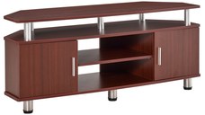 HomCom mobilier pentru TV, 2 rafturi, 120x39.5x52cm, maro | AOSOM RO