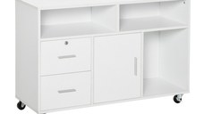 HOMCOM Mobilier Suport Imprimantă Dulapior Multifuncțional Design Compact și Elegant pentru Birou și Acasă | Aosom Romania