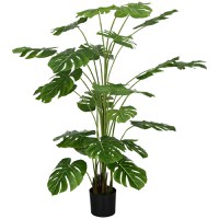 HOMCOM Monstera Deliciosa Artificiala cu Ghiveci, Planta Artificiala pentru Interior si Exterior pentru Decorarea Camerei de Zi de Acasa, 180cm - 1