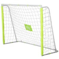 HOMCOM Poarta de fotbal pentru Adulti si Copii, din PE, din Metal si Oxford, Alb si Galben, 186x62x123cm Oxford Galben | AOSOM.ro - 1