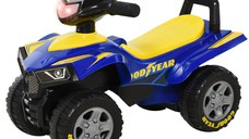 HOMCOM Quad Jucărie Licențiat GOODYEAR pentru Copii 18-36 Luni, cu Efecte Luminoase și Sonore, Albastru și Galben | Aosom Romania