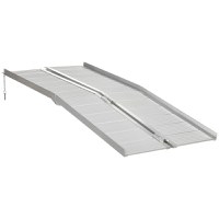 HOMCOM Rampa pentru scaun cu rotile si scuter pentru persoane cu dizabilitati, pliabila, aliaj din aluminiu antiderapanta capacitate 272kg, 183x72x5cm - 1