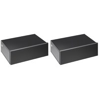 HOMCOM Set 2 Noptiere Suspendate pentru Dormitor, Noptiere Moderne din Lemn cu Fixare pe Perete, 40x30x15cm, Negru | Aosom Romania - 1