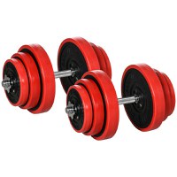 HOMCOM Set Greutăți 40KG pentru Gantere Ajustabile Antrenament Sport Acasă | Aosom Romania - 1