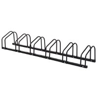 HOMCOM Suport de parcare pentru 6 biciclete din otel, 179x33x27 cm, negru | AOSOM RO - 1