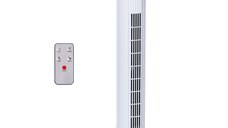 HOMCOM Ventilator tip Coloana Turn cu Telecomanda si Oscilatie, 3 Functii 3 Viteze, Timer 7.5 Ore, Ф20x78.5cm | Aosom Romania