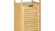 Kleankin cos de rufe din bambus, 40x30x86.5 cm, lemn natural | AOSOM RO