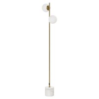 Lampa de podea cu 2 abajururi, structura metalica si comutator cu pedala 35x35x165 cm, aurie HOMCOM | Aosom RO - 1