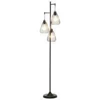 Lampa de podea HOMCOM Design Vintage Industrial din metal negru, lampa de podea moderna Ф35 x 170 cm - 1