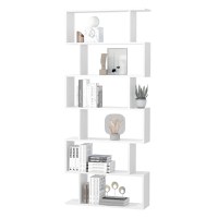 Librarie de Design Modern HomCom, Rafturi Albe, 80x23x192cm | AOSOM RO - 1