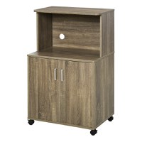 Mobilier Bucatarie cu 4 Roti, Dulapior cu Etajera din PAL, Lemn 60,4x40,3x97cm HOMCOM | Aosom Romania - 1