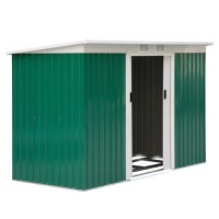 Outsunny casuta pentru unelte, magazie de gradina, sopron pentru depozitare 277x130x173cm, verde | Aosom Ro - 1