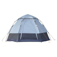 Outsunny Cort de Camping 4 Locuri cu Deschidere Automata si Accesorii Incluse, Cort de Calatorie din Otel, Tesatura Oxford si Fibra de sticla, Gri - 1