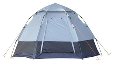 Outsunny Cort de Camping 4 Locuri cu Deschidere Automata si Accesorii Incluse, Cort de Calatorie din Otel, Tesatura Oxford si Fibra de sticla, Gri