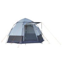 Outsunny Cort de Camping cu 4 Locuri, Deschidere Automată și Accesorii Incluse, Cort de Călătorie, 2.6x2.6x1.5 m Gri | Aosom Romania - 1