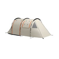 Outsunny Cort de Camping pentru 4-5 Persoane cu Capac Blackout, Cort Tunel de Familie Impermeabil cu Geantă de Transport, 460x230x180 cm, Kaki - 1