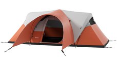 Outsunny Cort de Camping pentru 5-6 Persoane cu Verandă, Impermeabil, Cort de Cabană Familială cu Geantă de Transport, 550x300x198 cm, Portocaliu