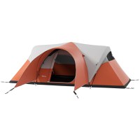 Outsunny Cort de Camping pentru 5-6 Persoane cu Verandă, Impermeabil, Cort de Cabană Familială cu Geantă de Transport, 550x300x198 cm, Portocaliu - 1