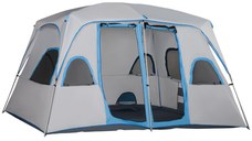 Outsunny Cort Spațios pentru Camping, Ideal pentru 4-8 Persoane, Ușor de Montat, 400x240x210cm | Aosom Romania