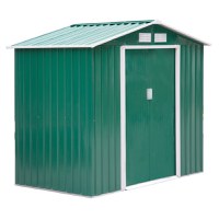 Outsunny Magazie depozitare pentru gradina, sopron pentru unelte, 213x127x185cm, verde | Aosom Ro - 1