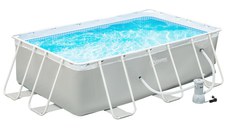 Outsunny Piscină Supraterană cu Pompă de Filtrare și Cadru de Oțel 291x190x75cm Gri Rezistentă și Ușor de Asamblat pentru Grădină | Aosom Romania