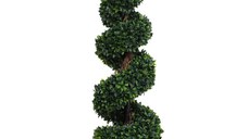 Outsunny Planta Artificiala Cimisir Spiralat pentru Interior si Exterior cu Ghiveci Ф32 x 112cm