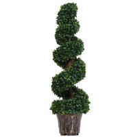 Outsunny Planta Artificiala Cimisir Spiralat pentru Interior si Exterior cu Ghiveci Ф32 x 112cm - 1