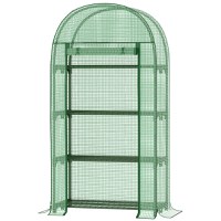 Outsunny sera de gradina, pentru plante, legume , fructe, protectia plantelor 80x49x160cm, verde | AOSOM RO - 1