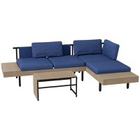 Outsunny Set de Mobilier de Gradina cu 3 Piese, cu Canapea | Aosom Romania - 1