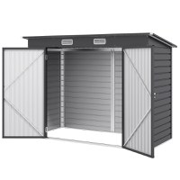 Outsunny Sopron de Gradina de 8 x 4FT Galvanizat Sopron din Metal - 1