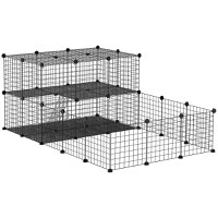 PawHut cusca metalica modulara animale mici, 175x105x70cm | AOSOM RO - 1