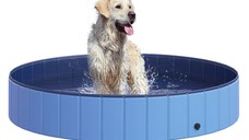 PawHut Piscina Pliabila pentru Caini in PVC, Albastru deschis, 160x30cm (ØxH) | Aosom Ro