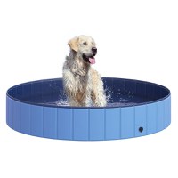 PawHut Piscina Pliabila pentru Caini in PVC, Albastru deschis, 160x30cm (ØxH) | Aosom Ro - 1