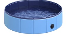 Piscina pentru Animale Domestice PawHut Pliabila, PVC, Albastra Ø80x20cm | Aosom RO