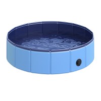 Piscina pentru Animale Domestice PawHut Pliabila, PVC, Albastra Ø80x20cm | Aosom RO - 1