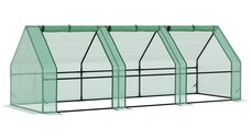 Sera gradina cu prelata Outsunny 270x90x90cm, verde | Aosom Romania