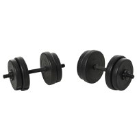 Set de 2 Gantere cu Discuri 18Kg HOMCOM | Aosom RO - 1