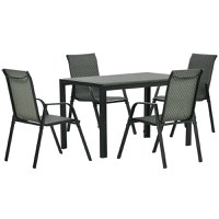 Set de mobilier de grădină din ratan Outsunny cu 4 locuri cu masă - 1