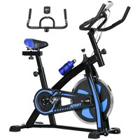 SPORTNOW Bicicletă pentru Exerciții cu Rezistență, Ghidon și Șa Reglabile, 118x50x105-115 cm, Albastru | Aosom Romania - 1