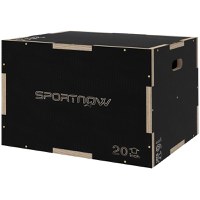 SPORTNOW Cutie de Sarituri Plyometrica 3-in-1, Cutie din Lemn Antiderapanta pentru Exercitii in Sala de Gimnastica de Acasa, 41/51/61cm | Aosom RO - 1