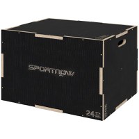 SPORTNOW Cutie de Sarituri Plyometrica 3-in-1, Cutie din Lemn Antiderapanta pentru Exercitii in Sala de Gimnastica de Acasa 76/61/51cm | Aosom RO - 1