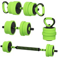 SPORTNOW Set Antrenament 4-in-1 Gantere Reglabile Suport Flotari Greutati Libere 40KG pentru Fitness | Aosom Romania - 1