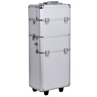 Trolley Make up Artist profesional Beauty Case Machiaj din Aluminiu HOMCOM | Aosom Romania - 1