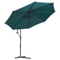 Umbrela Impermeabila cu Brat Lateral Outsunny, Structura Otel, Verde Φ300x250cm | Aosom Romania - 1