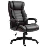 Vinsetto Fotoliu de birou pentru Masaj si Ergonomic cu Design Directorial din Piele ecologica Neagra si 6 Puncte de Masaj - 1