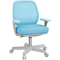 Vinsetto Scaun de Birou Ergonomic cu Inaltime Reglabila, Scaun Rotativ si Respirabil cu Functie de Inclinare, 55x48x82.5-94.5 cm, Albastru - 1