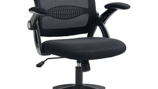 Vinsetto Scaun de Birou Ergonomic cu Spătar din Plasă, Scaun de Birou cu Înălțime Reglabilă, 65.5x61.5x88-97.5 cm, Negru | Aosom Romania