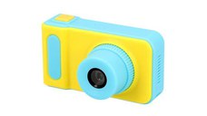 Aparat foto compact pentru copii Lamtech LAM112051, 12MP, Full HD, Ecran 2inch, Zoom 4x (Albastru/Galben)