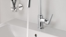 Baterie baie lavoar Grohe BauFlow marimea L, crom, furtune flexibile, cartus ceramic-23753000