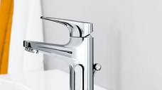 Baterie baie lavoar Grohe BauFlow S, crom, furtune flexibile-23751000